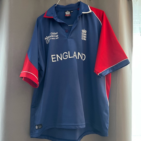Chemise De Cricket Admiral England – Bleue, Jersey, Taille XL, Brodée – Occasion Bon état